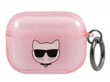 Karl Lagerfeld KLA3UCHGP Acoperișul AirPods 3 roz / roz Glitter Choupette