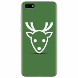 Husa silicon pentru Huawei Y5 Prime 2018, Minimal Reindeer Illustration Green