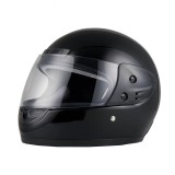 Cumpara ieftin Casca moto/scuter Full face unisex, cu viziera, marime universala 56-62cm, Negru Lucios