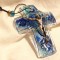 CRUCIFIX splendid STICLA de MURANO masiv EXCEPTIONAL de efect OPULENT impecabil