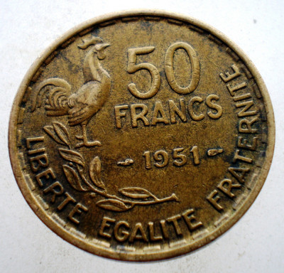 7.169 FRANTA 50 FRANCS FRANCI 1951 foto