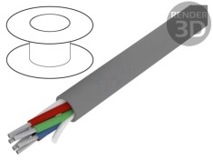 Cablu Alpha Wire Essential C&amp;C 6x22AWG neecranat 300V 305m