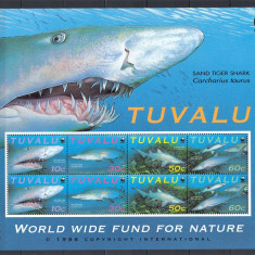 Tuvalu 1986 - Fauna WWF - Fauna Marina - RECHINI - MNH