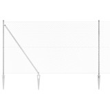 VidaXL Gard cu plasă cu 7 piloni cu v&acirc;rfuri 1.6x10 m Oțel galvanizat