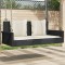 vidaXL Balansoar cu perne, negru, 119x56x48 cm, poliratan 365629
