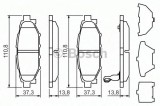 Set placute frana,frana disc SUBARU FORESTER (SJ) (2013 - 2016) BOSCH 0 986 494 444