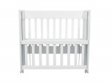 Set patut Nichiduta White Mini Cot cu laterala culisanta si Saltea cocos 90x40 cm