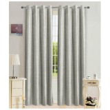 Draperie Chenille FR2002 17, Atria, poliester, argintiu, semiopac, H 280 cm