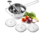 Cumpara ieftin Masina de pasat macinat, Moara rotativa Navaris din otel inoxidabil cu 3 discuri, 20 cm diametru - RESIGILAT