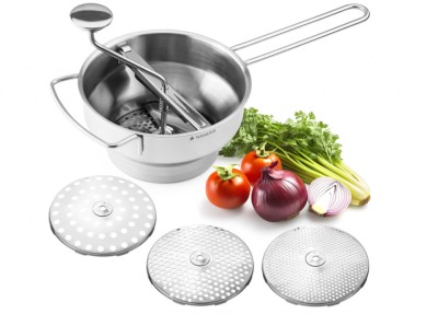Masina de pasat macinat, Moara rotativa Navaris din otel inoxidabil cu 3 discuri, 20 cm diametru - RESIGILAT foto