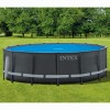 Prelata Solara Piscina Intex 488cm Rotunda Albastra - Mentine Apa Calda, Reduce Evaporarea