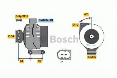 Generator / Alternator VOLVO XC60 (2008 - 2016) BOSCH 0 986 048 400 foto