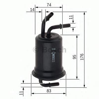 Filtru combustibil AUDI A8 (4E) (2002 - 2010) BOSCH F 026 403 012