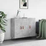 vidaXL Servantă, gri beton, 90x34x80 cm, lemn compozit