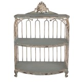 Cumpara ieftin Raft fier verde bej vintage 38x23x55 cm