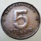 1.980 GERMANIA RDG DDR 5 PFENNIG 1953 E MULDENH&Uuml;TTEN