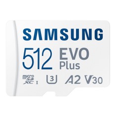 SAMSUNG EVO PLUS microSD 512GB 2024 incl. SD Adapter memory card UHS-I U3 Full HD and 4K UHD 160 MB s read