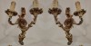 Superba pereche de aplice din bronz masiv in stilul Rococo
