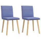 vidaXL Scaune de sufragerie 2 buc țesătură Jeans Blue
