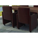 VidaXL Scaune de sufragerie, 2 buc., maro, piele ecologică 60348