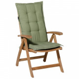 Madison Pernă de scaun spătar &icirc;nalt Panama, verde salvie, 123x50 cm