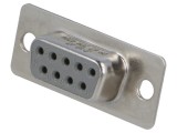 Conector D-Sub 9 Pin Mamă pentru Lipire