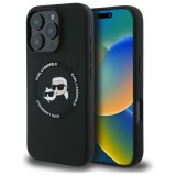 Husa pentru iphone 16 pro max - karl lagerfeld silicone magsafe - karlandchoupette head