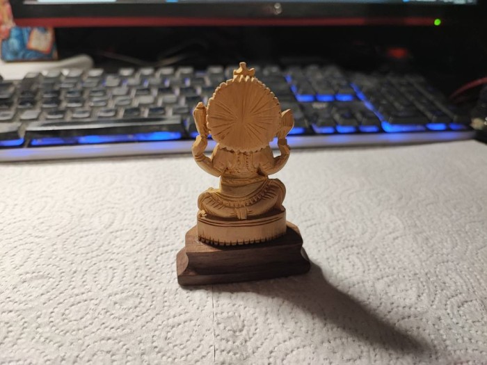 Statueta vintage Ganesha din lemn