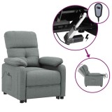 Cumpara ieftin Fotoliu rabatabil electric, gri inchis, material textil