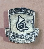 Insigna festivalul famfarelor de amatori armata 1970