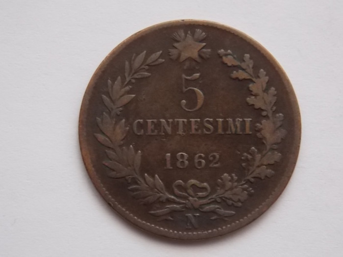 5 CENTESIMI 1862 -N ITALIA