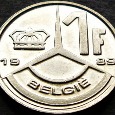 Moneda 1 FRANC - BELGIA, anul 1989 * cod 903