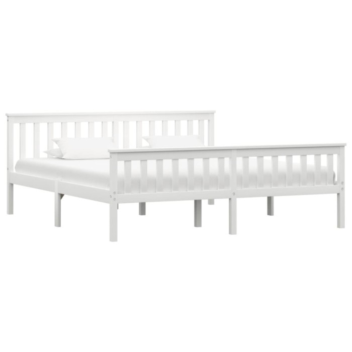 Gossi cadru de pat din lemn masiv de pin, alb, 180 x 200 cm