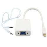 Adaptor Nelbo micro HDMI - VGA, de calitate superioara, cablu audio inclus