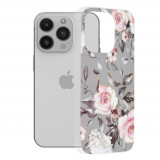 Husa pentru iPhone 14 Pro, Techsuit Marble Series, Bloom of Ruth Gray