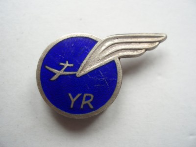 INSIGNA AVIATIE - AVIATIE CIVILA / FAR PLANORISM YR ,1957, RPR, RARA, IM 1.111 foto