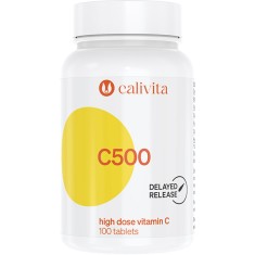Complex Megadoza de Vitamina C 500 Protectie si Suport Imunitar (100 tablete) - Calivita