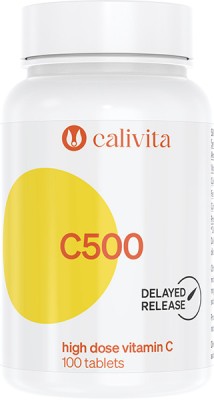Complex Megadoza de Vitamina C 500 Protectie si Suport Imunitar (100 tablete) - Calivita foto