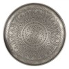 Platou Decorativ, Metalic, Model Marocan, Culoare Argintie, Diametru 30cm, &Icirc;nălțime 3cm, Oem