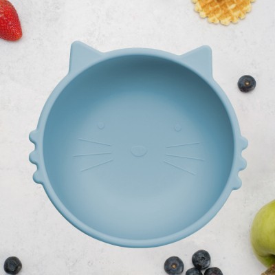 Bol din silicon, AppeKids, Kitty I - Aqua Blue foto