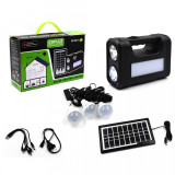 Cumpara ieftin Kit panou solar portabil camping Gdlite GD-8017 Plus, USB, 3 becuri, lanterna, Oem