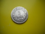 HOPCT ROMANIA 2 LEI 1875 -CAROL I - ARGINT-