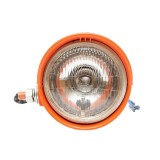 Far rotund stanga complet cu cozoroc portocaliu, cablaj si tija filetata, pentru tractor UTB U-445 si Fiat