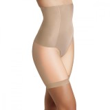 Boxeri modelatori talie inalta Ysabel Mora, lasercut, efect modelare abdomen si picioare, crem