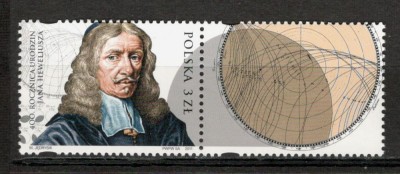 Polonia.2011 400 ani nastere J.Hevelius:astronom-cu vigneta MP.497 foto