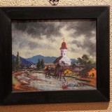 Tablou Scoala de la Baia Mare inceput secolul XX Original Sztelek Norbert