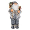 Figurina decorativa Mos Craciun, 60 cm, costum gri, caciula clopotei, General