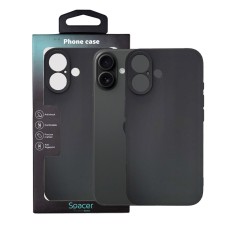 Husa Iphone 16 Spacer, grosime 1.5mm, material flexibil TPU, negru &quot;SPPC-AP-IP16-TPU&quot;