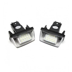 Set 2 bucati Lampi numar LED, fara eroare de bec ars pentru Peugeot 206, 207, 307, 308, 406, 407, 5008 Esteate, Partner si Citroen C3, C4, C5, BERLING