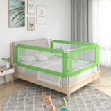 VidaXL Balustradă de protecție pat copii, verde, 160x25 cm, textil